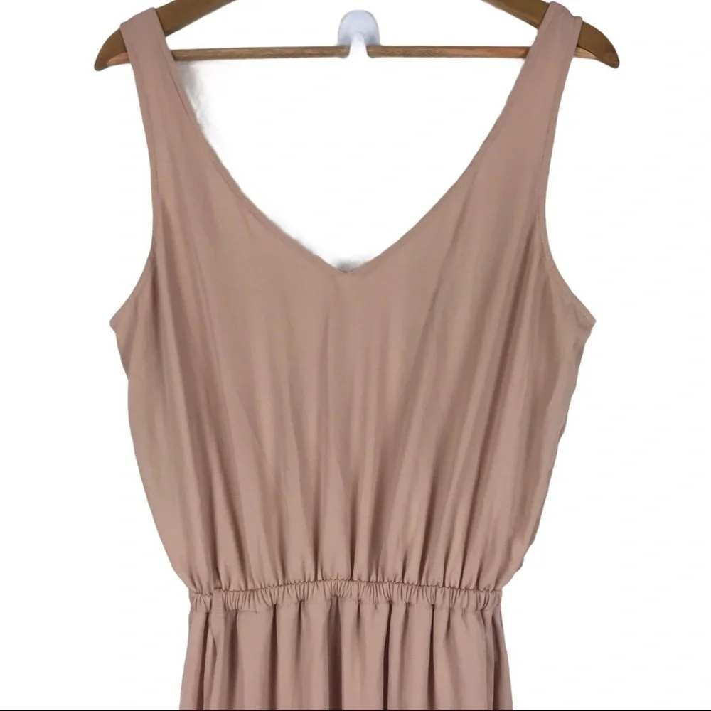 Show Me Your Mumu Heather Maxi Dress Mauve Tan V-Neck Sleeveless Large - Picture 7 of 15